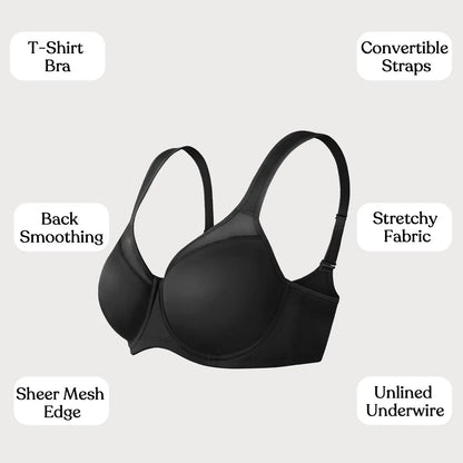 💐Women's Elegant Sheer Full Coverage Plus Size Bra