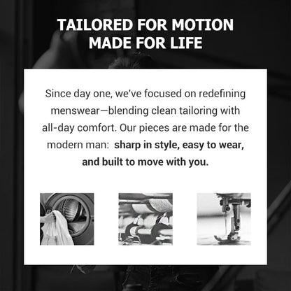 👖Men’s Casual Slim-Fit Solid Color Pants+Belt
