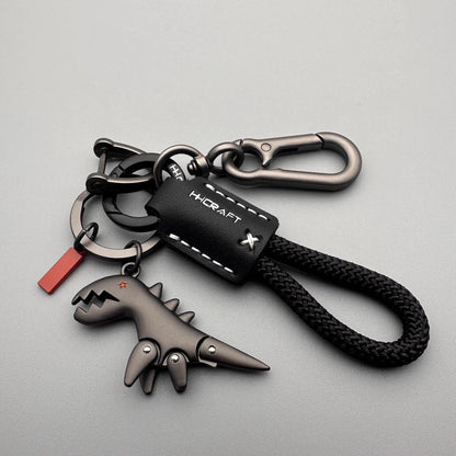 🎅Christmas Sale🎄50K+ SOLD! 🎁✨Aluminum Alloy Dinosaur Charm Paired with a Hand-woven Bracelet