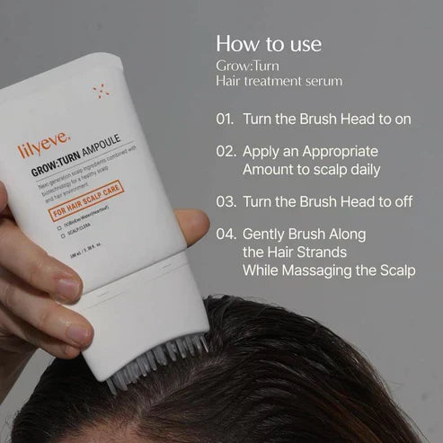 Hair GrowthSerumwith Built in Brush for Hair Growth & Thickening