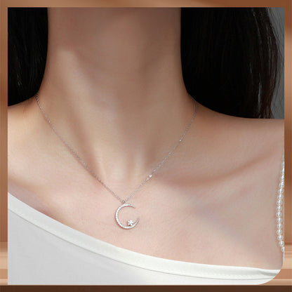 🌙✨Bright Night: Moon Star Necklace🎁Comes with Exquisite Gift Box