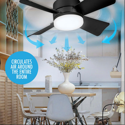 ⏰LAST DAY SALE 49% OFF🔥SmartBreez™ 40W LED Ceiling Fan Light – 20.5” Ultra-Quiet with Remote 🎯 | E27 + FREE B22 Adapter 🔌 | For Bedroom 😴, Kitchen 👩‍🍳 & Garage 🛠️ – UK Ready! 🇬🇧