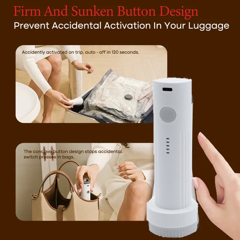 Cordless Travel Vacuum Storage Compression Bag