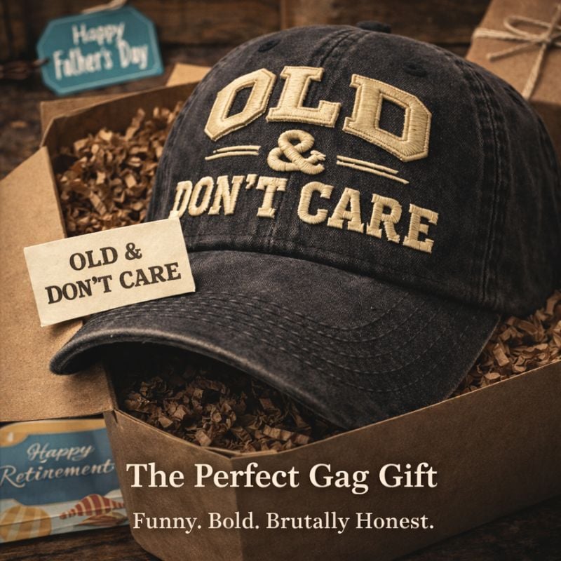 Vintage Distressed “OLD & DON’T CARE” Cap