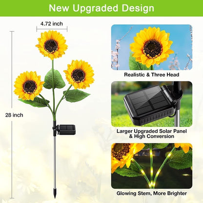 🌻Factory Direct !🌞Solar LED Sunflower Garden Lights-29.6inch/74cm