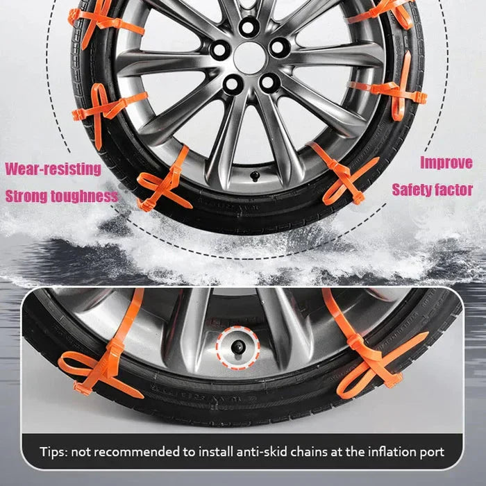 🔥10 Pcs/Pack🔥Universal Reusable Anti-skid Nylon Tire Chains